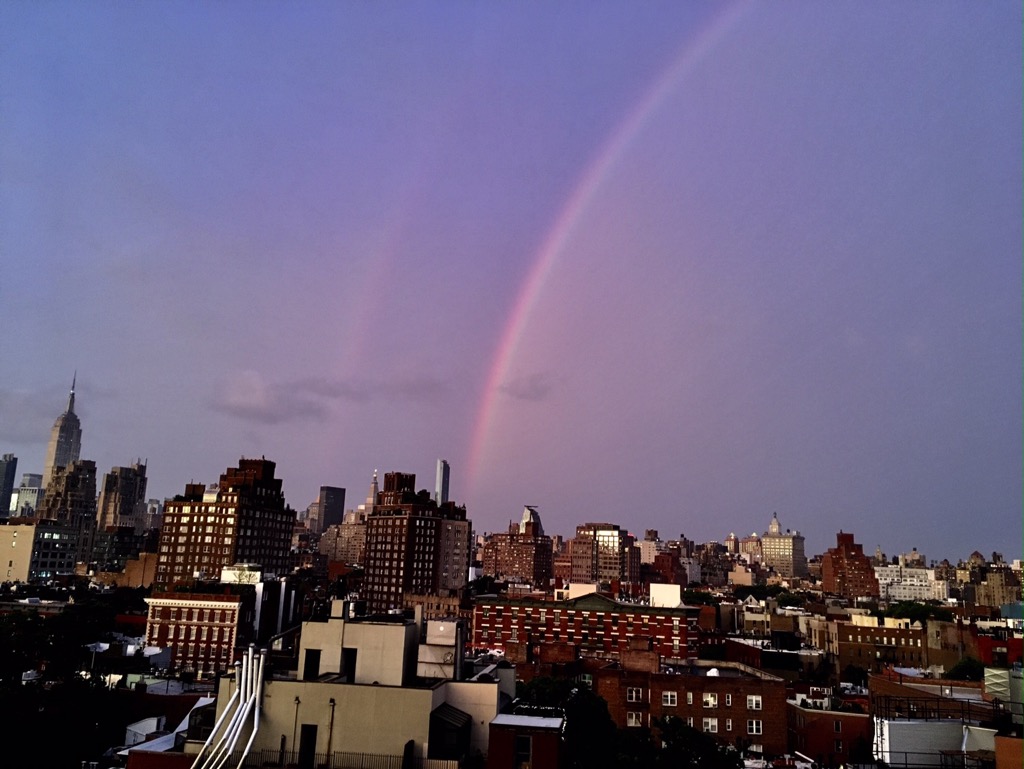 EMPIRE STATE BUILDING, DOUBLE RAINBOW